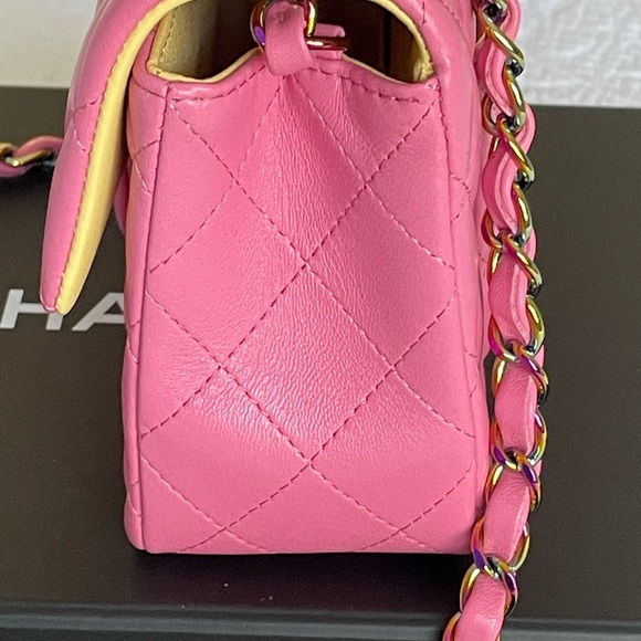 ‼️SOLD‼️Chanel 21S Pink Mini Rectangle Classic - Picture 11 of 12